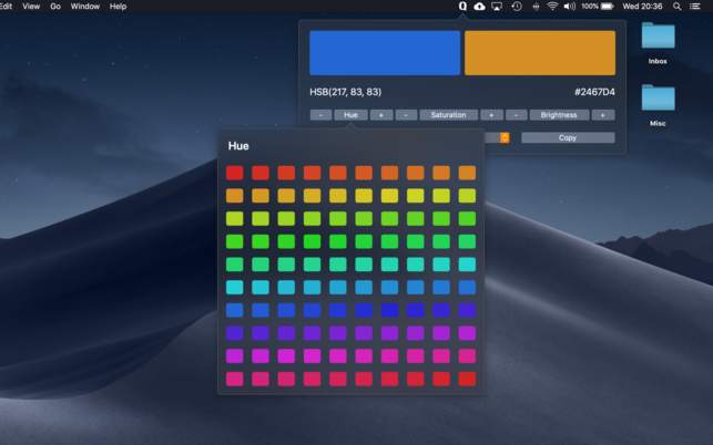 Quick Colour Picker (โปรแกรม Quick Colour Picker เลือกสีทันใจ ผ่านเมนูบาร์ บน Mac) : 