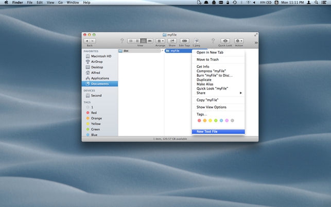 New File Free (โปรแกรม New File Free คลิกขวาสร้าง Text File ใหม่ บน Mac) : 