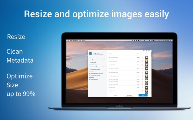 Image Resizer Tech (โปรแกรม Image Resizer Tech เครื่องมือย่อขนาดรูป บน Mac) : 