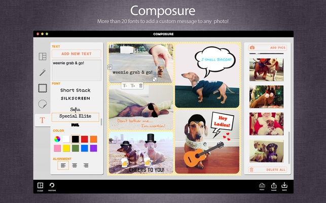 Composure (โปรแกรม Composure แต่งรูปภาพ ใส่กรอบ แปะสติกเกอร์ บน Mac) : 