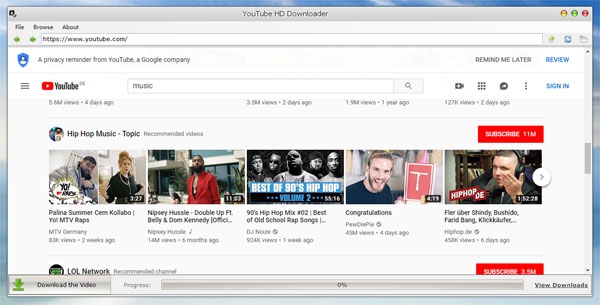 YouTube HD Downloader (โปรแกรมช่วยโหลดคลิปจาก YouTube ฟรี) : 