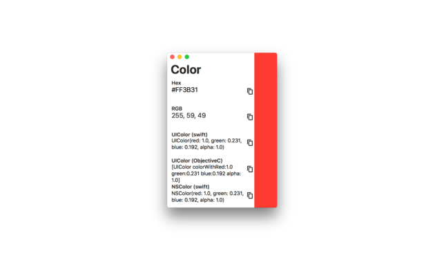 Color Converter (โปรแกรม Color Converter แปลงค่าสี Hex UI NS Color บน Mac) : 