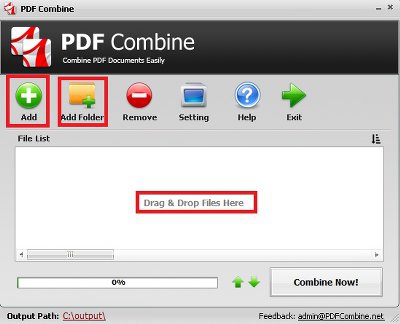 PDF Combine (โปรแกรม PDF Combine รวมไฟล์ PDF ให้เป็นไฟล์เดียว) : 