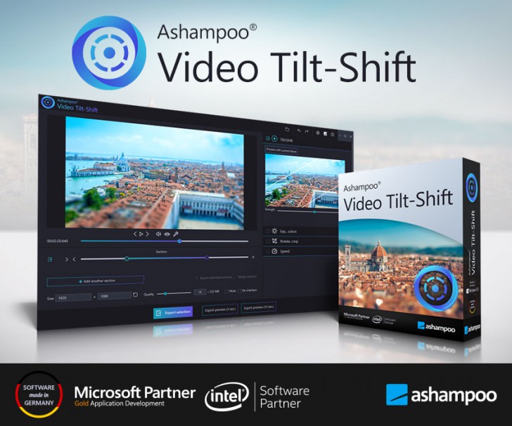 Ashampoo Video Tilt-Shift (โปรแกรมใส่เอฟเฟค Tilt-shift ให้วิดีโอดูน่าสนใจ) : 