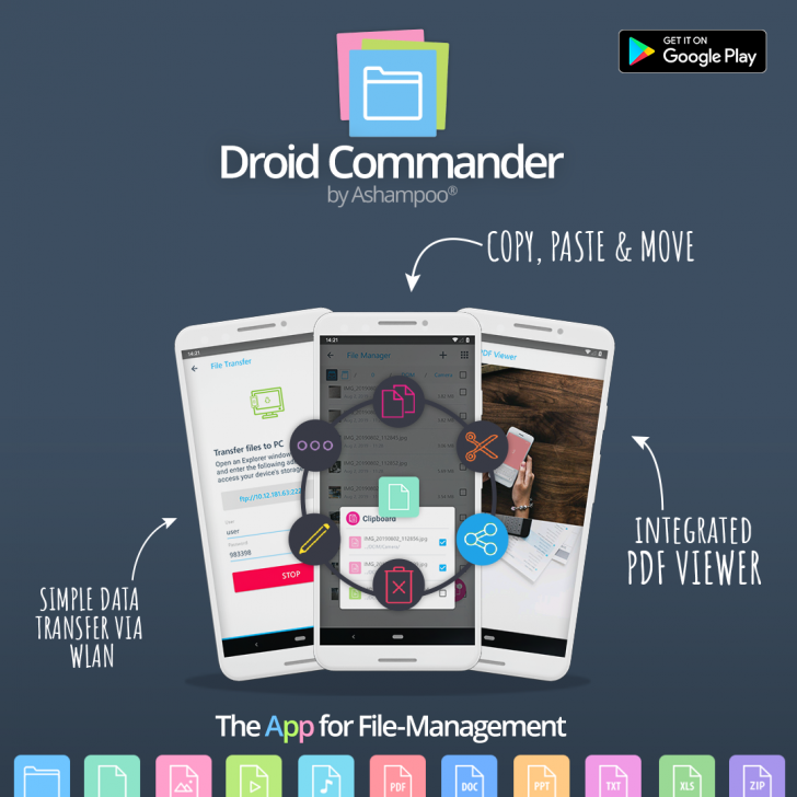 Ashampoo Droid Commander (App จัดการไฟล์บนมือถือ Android แจกฟรี) : 