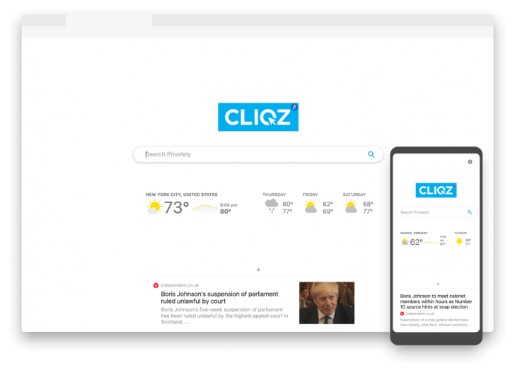 Cliqz (เว็บเบราว์เซอร์น้องใหม่ ท่องเน็ตเร็ว-ปลอดภัย พร้อมระบบเสิร์ชในตัว) : 