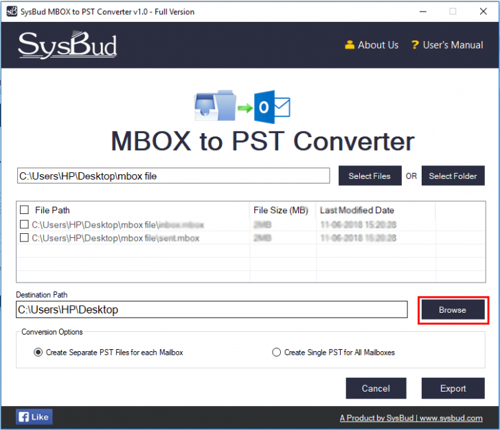 SysBud MBOX to PST Converter (โปรแกรมแปลงไฟล์ MBOX เป็น PST) : 