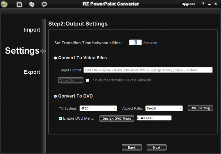 RZ POWERPOINT CONVERTER (โปรแกรมแปลงไฟล์ PowerPoint เป็น Video และ DVD) : 