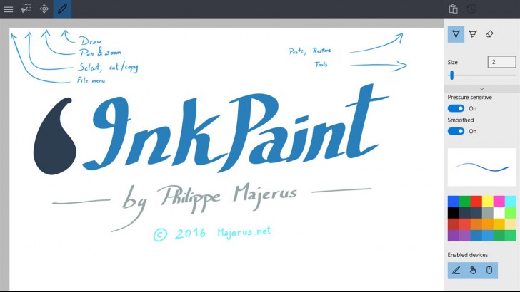 InkPaint (โปรแกรม InkPaint วาดภาพดิจิทัล เพ้นท์ด้วยหมึกปากกา Windows Ink) : 