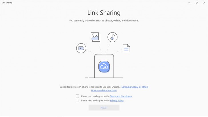 Link Sharing (โปรแกรม Link Sharing แชร์ไฟล์ รูปภาพ วิดีโอ Samsung ผ่านลิงก์) : 