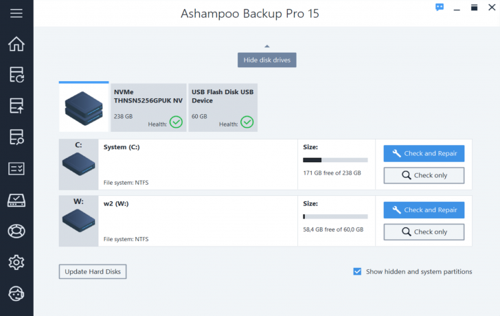 Ashampoo Backup Pro (สำรองไฟล์ ข้อมูล พาร์ติชั่น ตั้งเวลา Backup ได้) : 