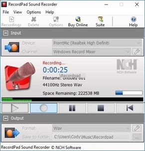 NCH RecordPad Audio Recorder (โปรแกรมอัดเสียง บันทึกเสียงแบบครบวงจร) : 