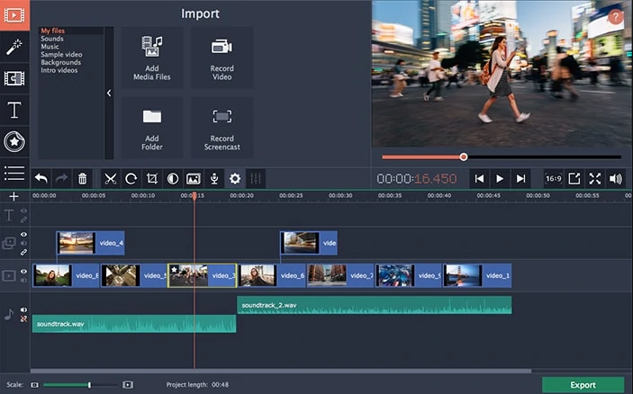Movavi Video Editor Plus (โปรแกรม Movavi Video Editor ตัดต่อวิดีโอแบบง่าย) : 