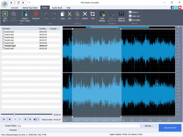 AVS Audio Converter (โปรแกรมแปลงไฟล์เสียง แปลงไฟล์เพลง ทำ Ringtone มือถือ) : 