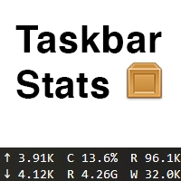 Taskbar stats (โปรแกรมแสดงผลการทำงานคอมพิวเตอร์บน Taskbar)