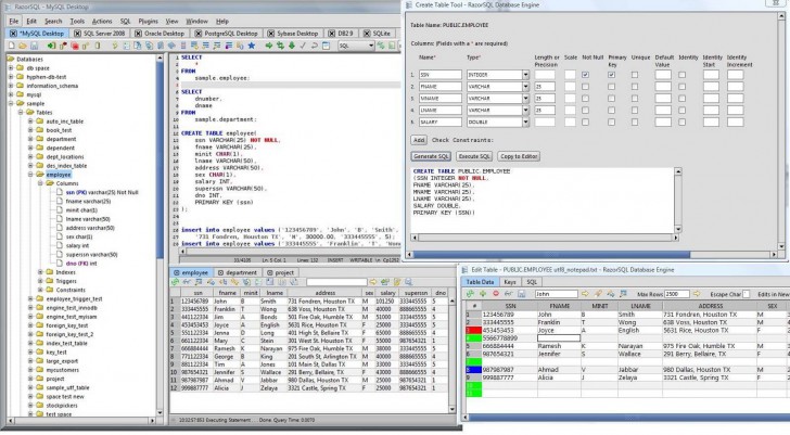 RazorSQL (โปรแกรม RazorSQL เครื่องมือจัดการฐานข้อมูล บริหาร Database) : 
