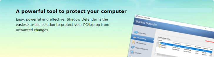 Shadow Defender (โปรแกรมสำรองข้อมูลกึ่งแอนตี้ไวรัส) : 