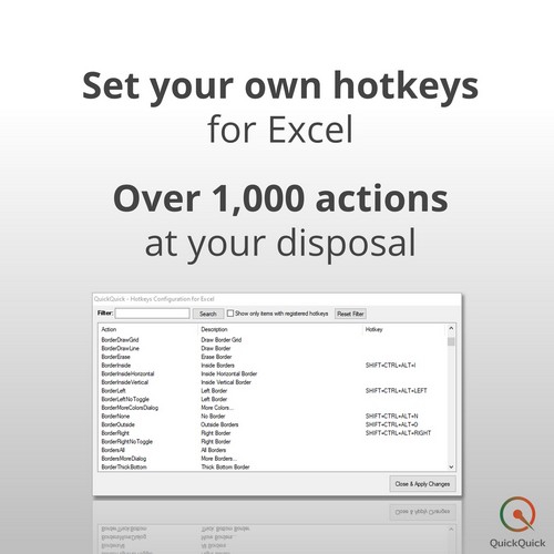QuickQuick (โปรแกรมกำหนดปุ่มคีย์ลัดของ Excel และ PowerPoint ให้ใช้งาน และเข้าถึงได้ง่ายขึ้น) : 