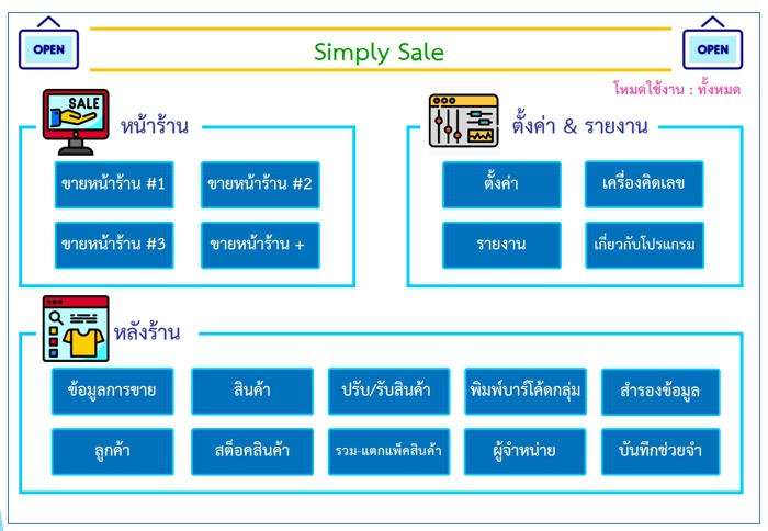 SIMPLY SALE (โปรแกรม SIMPLY SALE จัดการร้านค้า งานขายหน้าร้าน สต๊อกสินค้า รองรับ VAT) : 