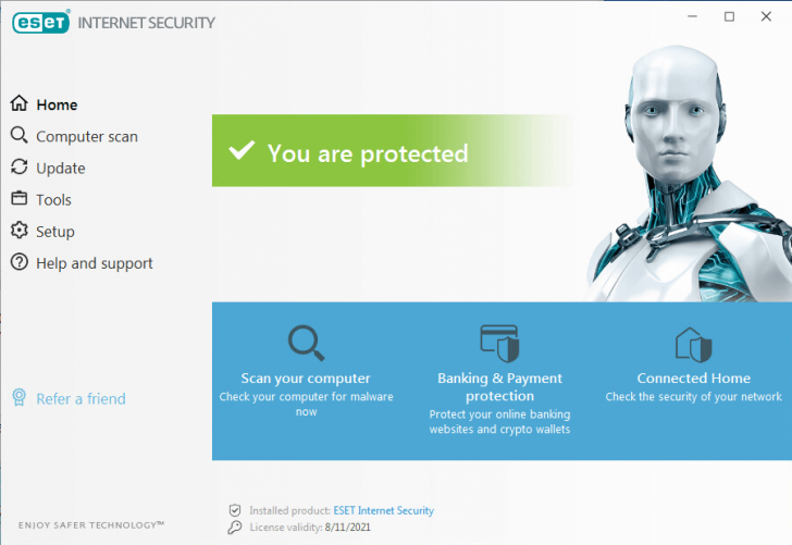 ESET Internet Security (โปรแกรมป้องกันไวรัสอย่างเหนือระดับ เดิมชื่อESET Smart Security ) : 