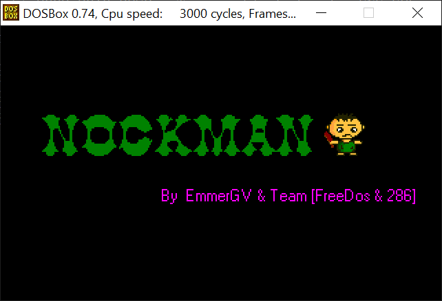 Nock Man (เกมบนดอส DOS ไล่ตีหมูป่า ปลา และ กิ้งก่า) : 