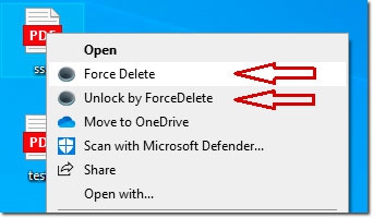 ForceDelete (โปรแกรม ForceDelete บังคับลบไฟล์ ลบไฟล์ที่ไม่สามารถลบได้) : 