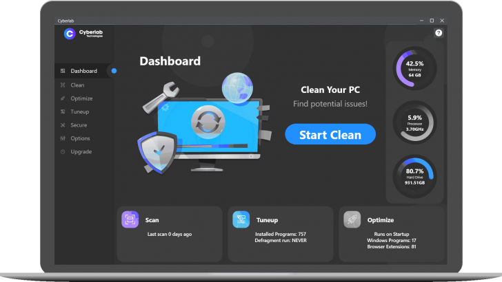 Cyberlab (โปรแกรม Cyberlab เครื่องมือทำความสะอาดเครื่อง ล้างข้อมูลขยะในเว็บเบราว์เซอร์) : 