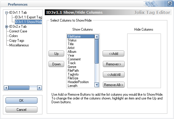 Jolix Tag Editor (โปรแกรม Jolix Tag Editor แก้ไขข้อมูลเพลง รายละเอียดอัลบั้ม) : 