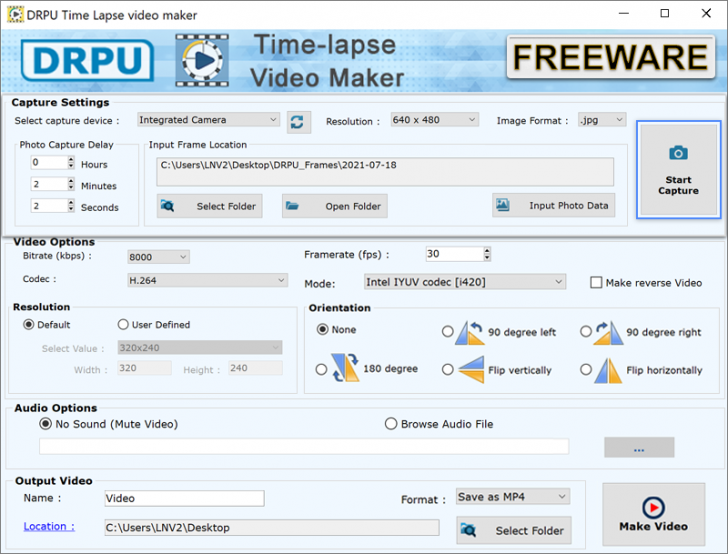 Time Lapse Video Maker (โปรแกรมสร้างวิดีโอ Time Lapse จากกล้อง บนคอมพิวเตอร์) : 