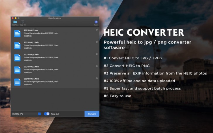 HEIC File Converter (โปรแกรมแปลงไฟล์รูปภาพ iPhone นามสกุล HEIC เป็น JPG) : 