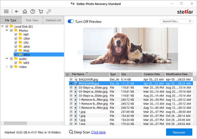 Stellar Photo Recovery (โปรแกรมกู้รูปภาพ กู้ไฟล์วิดีโอ กู้เพลง จาก HDD, SSD, SD Card, Flash Drive ) : 