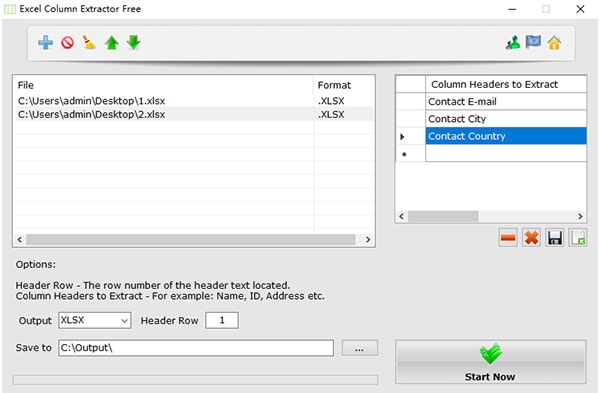 Excel Column Extractor (โปรแกรมแยกข้อมูล และรวมข้อมูลไว้ในไฟล์เดียวบน Excel) : 