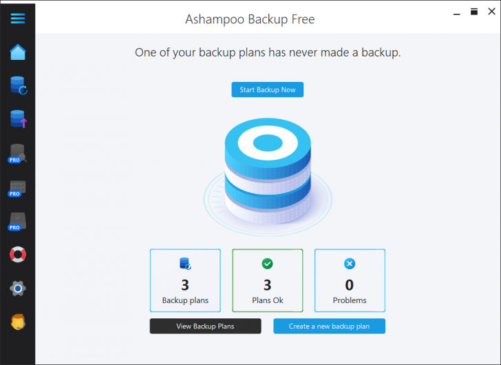 Ashampoo Backup (โปรแกรมสำรองไฟล์ ข้อมูล ใช้งานง่ายฟรี) : 