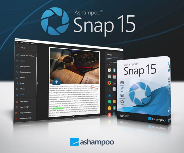 Ashampoo Snap (โปรแกรม Ashampoo Snap จับภาพหน้าจอ และ อัดวิดีโอหน้าจอ) : 
