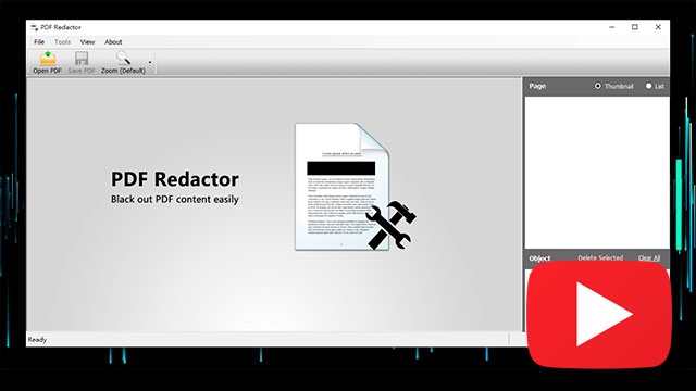โปรแกรมแก้เอกสาร ถมดำข้อมูล และ ภาพที่ละเอียดอ่อนในไฟล์เอกสาร PDF Redactor