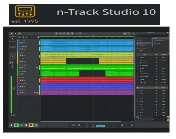 n-Track Studio (โปรแกรมบันทึกเสียง ตัดต่อเสียงระดับสตูดิโอ) : 