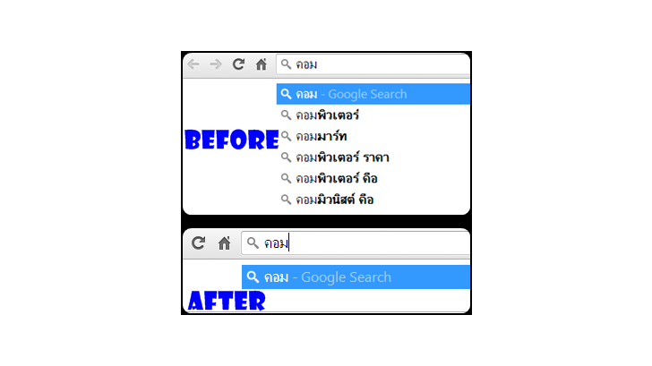 วิธีเปิด - ปิดการค้นหาอัตโนมัติจาก Address Bar ของ Google Chrome