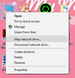 วิธีการ Map Network Drive
