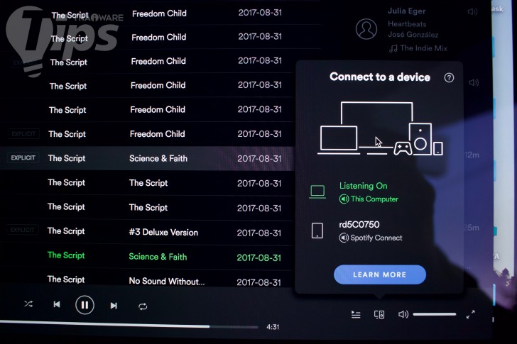 วิธีใช้มือถือควบคุมการเล่นเพลงของ Spotify บนคอมพิวเตอร์