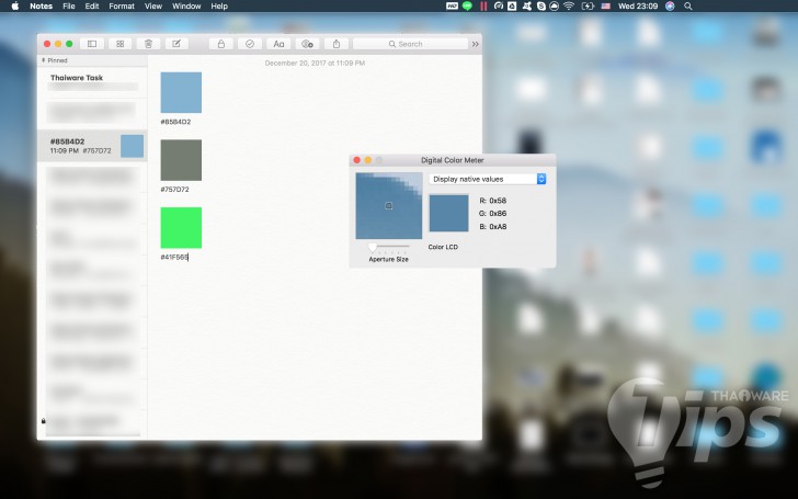 เทคนิคเช็คสี ดูโค้ดสี บนหน้าจอ ด้วยโปรแกรม Digital Color Meter ทั้งใน Windows และ Mac