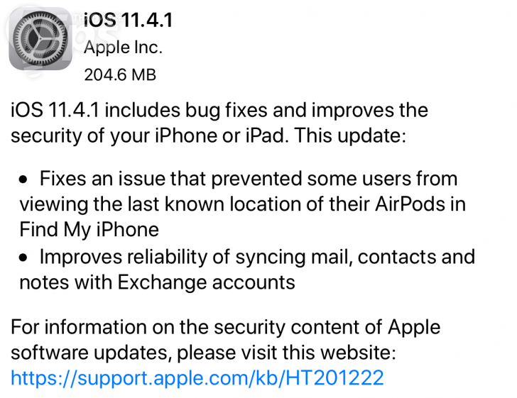 วิธีอัพเดท iOS 11.4.1 พร้อมลิงค์ดาวน์โหลด Firmware โดยตรง