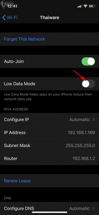วิธีเปิดใช้โหมดประหยัดข้อมูล (Low Data Mode) บน iOS 13 เพื่อประหยัดอัตราการใช้ดาต้า