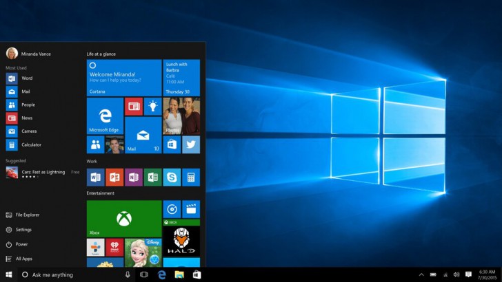 Windows 10 (ปี ค.ศ. 2015 - พ.ศ. 2558)