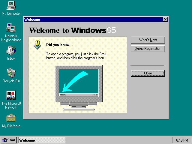 Windows 95 (ปี ค.ศ. 1995 - พ.ศ. 2538)