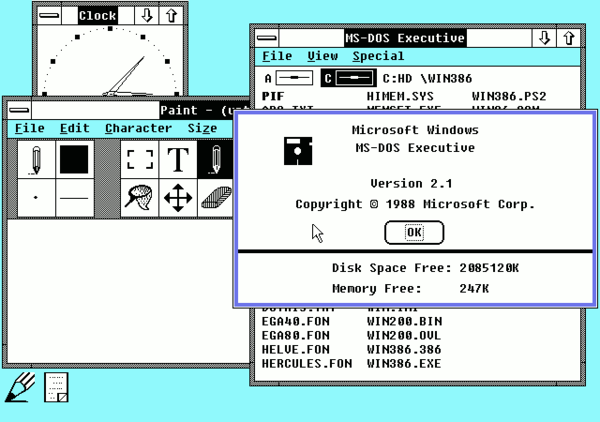 Windows 2.1x (ปี ค.ศ. 1988 - พ.ศ. 2531)