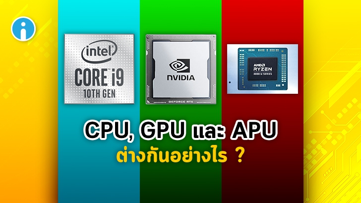 CPU, GPU และ APU คืออะไร ? แตกต่างกันตรงไหน ใช้แทนกันได้หรือเปล่า ?