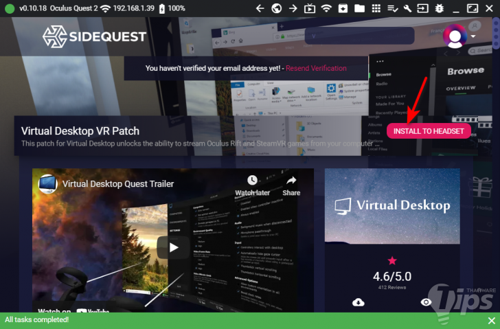 วิธีติดตั้ง Virtual Desktop ลงบน Oculus Quest 2 เพื่อใช้งานแบบไร้สาย
