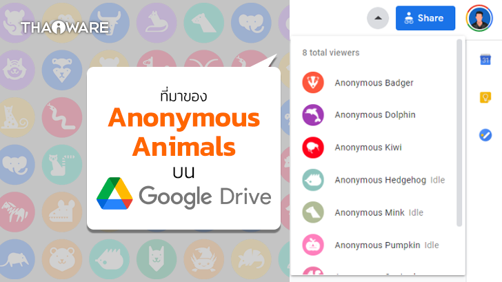 สัตว์นิรนาม (Anonymous Animals) บนไฟล์ Google Drive มีที่มาอย่างไร ?