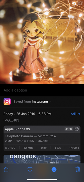 การดูค่า EXIF ของรูปภาพผ่านแอป Photos ใน iOS 15
