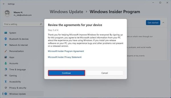 เข้าร่วม Windows Insider Program
